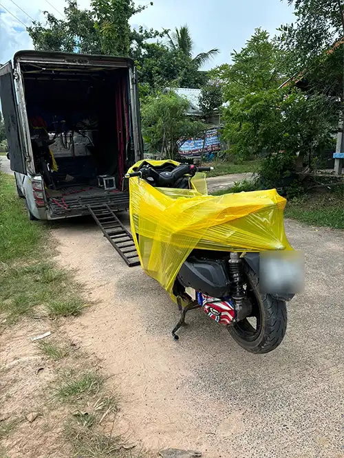 ส่งรถมอเตอร์ไซค์ไปต่างจังหวัด